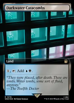 Darkwater Catacombs: MtG Magic Commander Doctor Who EXTENDED ART SURGE FOIL - Image 1