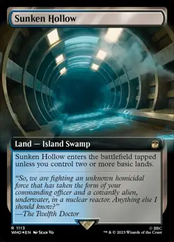 Sunken Hollow: MtG Magic Commander Doctor Who EXTENDED ART SURGE FOIL - Image 1