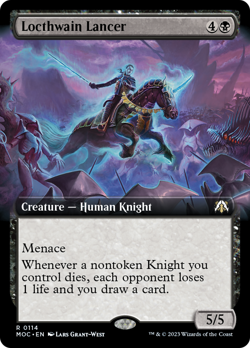 Locthwain Lancer (Extended Art) [March of the Machine Commander] Magic MTG - Image 1