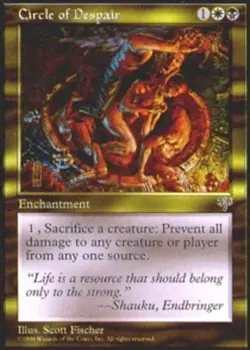 Circle of Despair Magic mtg Light Play, English Mirage x1 - Image 1