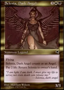 Selenia, Dark Angel Magic mtg Heavy Play, English Tempest x1 - Image 1