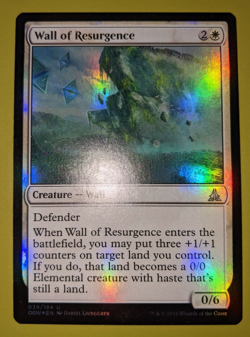 FOIL Wall of Resurgence x1 Oath of the Gatewatch 1x Magic the Gathering MTG - Image 1