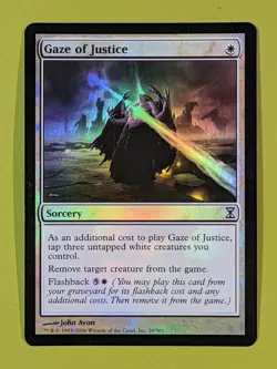 FOIL Gaze of Justice x1 Time Spiral 1x Magic the Gathering MTG - Image 1