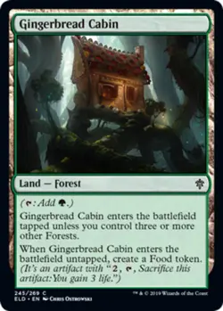 Gingerbread Cabin - Foil Magic mtg Light Play, English Throne of Eldraine x1 - Image 1