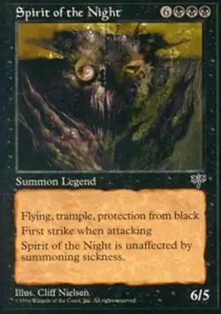 Spirit of the Night Magic mtg Moderate Play, English Mirage x1 - Image 1