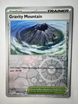 Pokemon Surging Sparks REVERSE HALO GRAVITY MOUNTAIN 177/191 TCG NINTENDO - Image 1