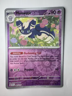Meowstic 085/191 Reverse Holo Sv08: Surging Sparks Pokemon TCG - Image 1