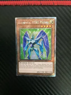 YUGIOH ELEMENTAL HERO PRISMA RA03-EN193 PLATINUM RARE 1ST ED NM - Image 1