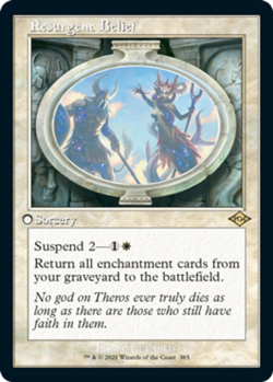 Resurgent Belief - Foil - Retro Frame Magic mtg Light Play, English Modern Horiz - Image 1