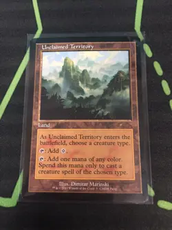 MTG Magic The Gathering Unclaimed Territory Retro Frame Promo Land Commander - Image 1