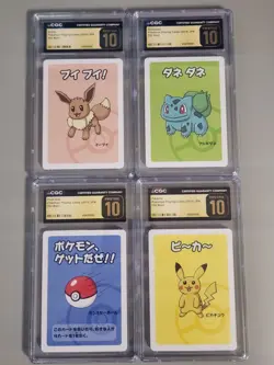 4 CGC Pokemon Poke Ball Playing Cards Old Maid Pristine 10 Look At My Other Auct - Image 1