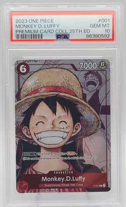 One Piece Monkey D Luffy P-001 Premium Card Collection 25th Ed. Promo PSA 10 Eng - Image 3