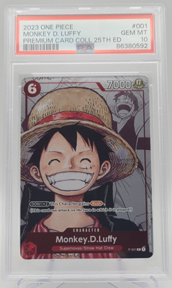 One Piece Monkey D Luffy P-001 Premium Card Collection 25th Ed. Promo PSA 10 Eng - Image 4