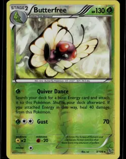 Butterfree Rare XY Flashfire 3/106 Grass Reverse Holo Pokemon Card - Image 1