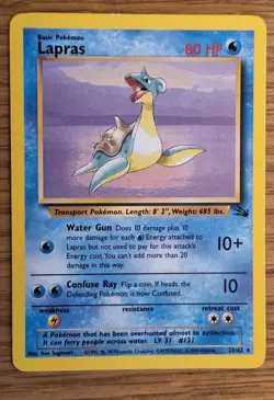 Lapras (25/62) Non Holo Fossil Set Rare Pokemon Card! NM - Image 1