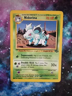 Pokemon JUNGLE 40/64 Nidorina UNCOMMON trading card vintage WOTC - Image 4