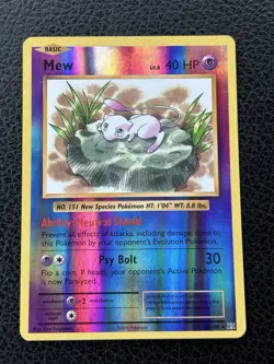 Pokemon Mew TCG Card Reverse Holo Rare, 53/108, XY Evolutions LP On Back - Image 1