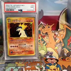 1999 Pokemon Typhlosion Neo Premium File Holo #157 PSA 9 Mint - Image 1