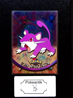 Carte Pokemon Topps #19 Rattata Holo - TV Animation 1 Edition Fr - Image 1