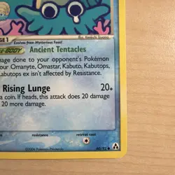 Omanyte 60/92 Non-Holo Legend Maker 2006 Pokemon TCG Card Tears Rare Crying LP - Image 4