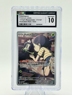 Pokemon Eng Twilight Masquerade Illustration Rare Holo Poltchageist 171 CGC 10 - Image 1