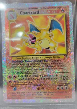 2002 Pokemon Legendary Collection #3 Charizard Reverse Foil Holo BGS 8 NM-MT TCG - Image 2