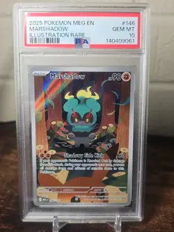 Pokemon TCG Marshadow 146/132 Illustration Rare Mega Evolution PSA 10 - Image 1