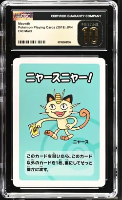 Meowth 2019 Pokemon Japanese Old Maid CGC PRISTINE 10 - Image 1