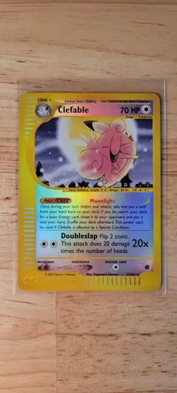 Pokemon Clefable 007/165 Expedition Base Set Reverse Holo - Image 1
