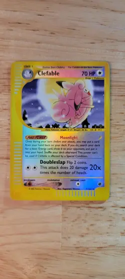 Pokemon Clefable 007/165 Expedition Base Set Reverse Holo - Image 2
