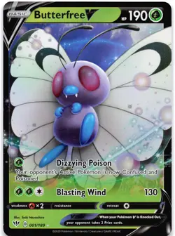 Butterfree V 001/189 Holo Darkness Ablaze - Image 1