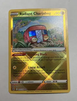 Radiant Charjabug 051/159 Radiant Rare Crown Zenith Pokemon TCG - Image 1