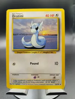 Dratini 26/102 Uncommon Base Set Unlimited Pokemon Lightly Played - Image 1