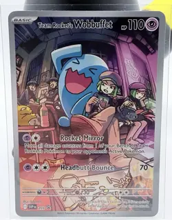 Pokemon Team Rocket's Wobbuffet 203 Sv: Scarlet & Violet Promo Holo 110 HP - Image 1