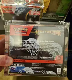 Pokemon TCG Mega Evolution Base Set Enhanced Booster Box Sealed W/ Acrylic Case - Image 2