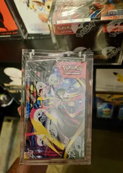 Pokemon TCG Mega Evolution Base Set Enhanced Booster Box Sealed W/ Acrylic Case - Image 3