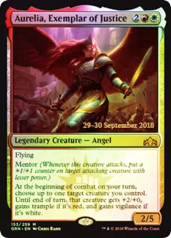 1x Aurelia, Exemplar of Justice - Foil - Prerelease Promo Light Play, English Pr - Image 1
