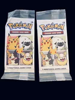 2x Cinnamon Toast Crunch Pokemon Promo Pack 25th Anniversary Foil Pikachu Sealed - Image 1