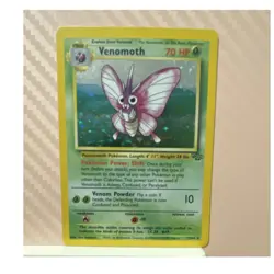 Pokemon Venomoth Jungle Unlimited Holo Rare 1999 13/64 English 70HP TCG - Image 1