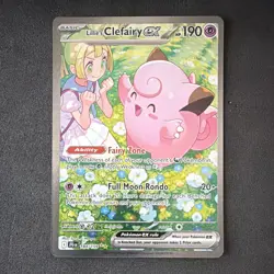 Pokemon TCG Lillie's Clefairy ex 184/159 Sv09 Full Art Holo SIR English 190HP - Image 1