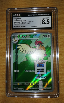 Pokemon Pidgeotto Illustration Rare 208/197 Obsidian Flames CGC Grade 8.5 - Image 1