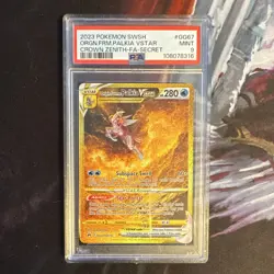 Pokemon 2023 Crown Zenith GG Origin Forme Palkia VSTAR Secret Holo FA PSA 9 GG67 - Image 1