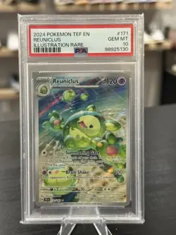 2024 Pokemon TEF EN 171/162 Reuniclus Illustration Rare PSA 10 GEM MT - Image 1