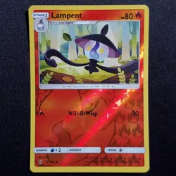 Lampent 12/145 Reverse Holo Uncommon Guardians Rising Pokemon Moderately Played - Image 1