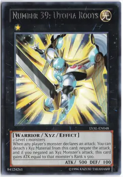 Yugioh - Number 39: Utopia Roots LVAL-EN048 Unlimited - Legacy of the Valiant - Image 1