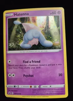 Pokemon- Holo Black Star Promo Card - Hatenna SWSH040 - Image 1