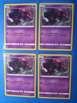 4x Misdreavus 39/111 Pokemon card SM Crimson Invasion common NM - Image 1