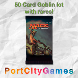 50 Card Goblin lot Magic MTG w/ Rares + FREE bonus Rares & Booster Packs! - Image 1
