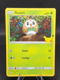 Rowlet (Holo) - 007/025 Promo McDonald's 25th Anniversary Promos Pokemon Card - Image 1