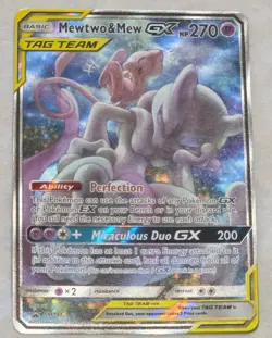 Mewtwo & Mew GX SM191 Black Star Promo NM HP 270 Illus SUI Card To Get Graded - Image 1